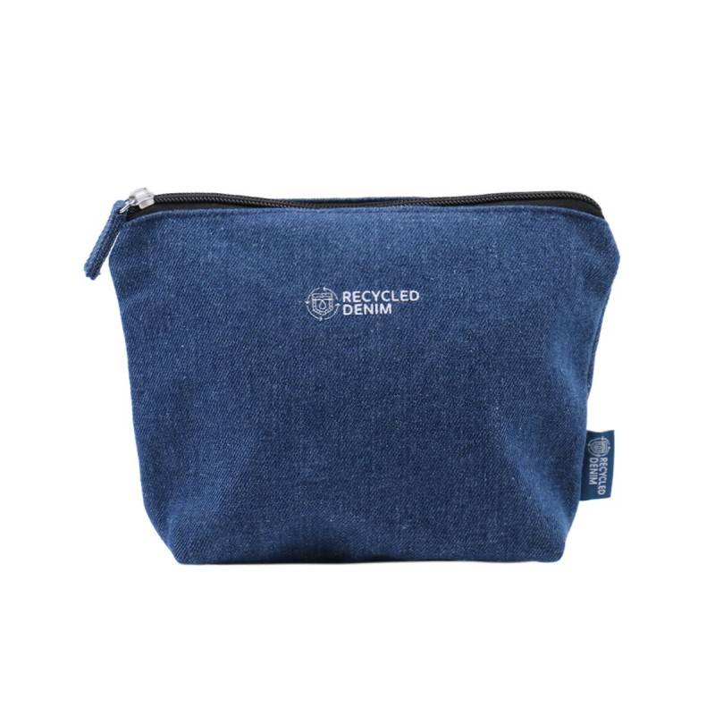 B04-02-Flocking Denim Makeup Bag