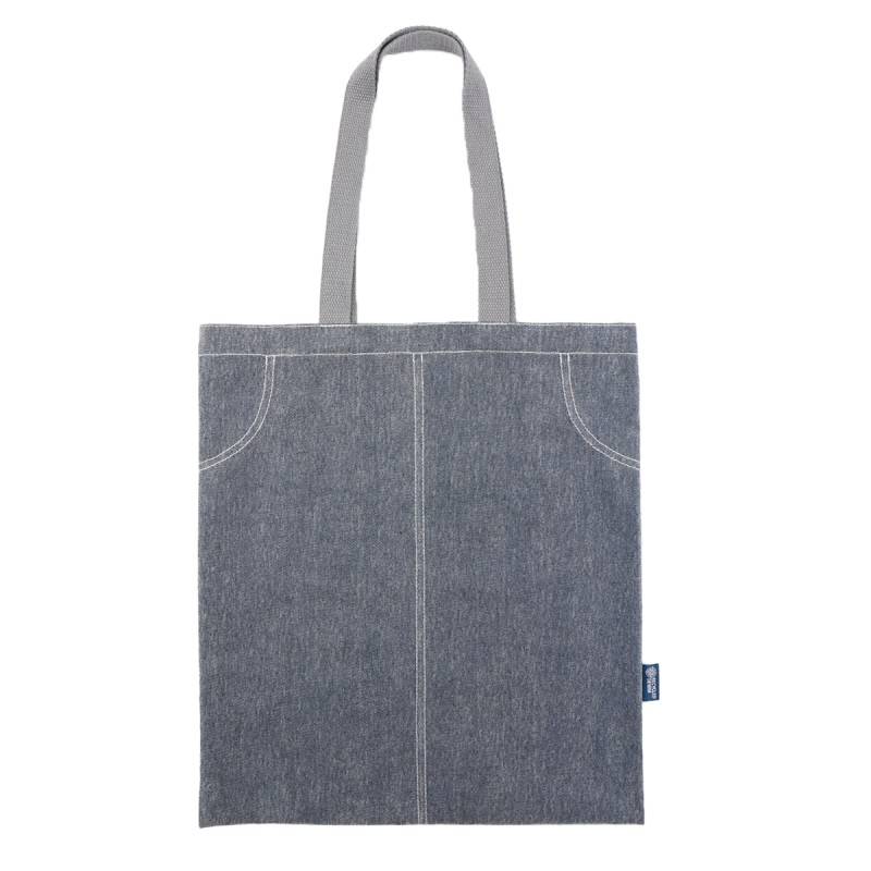 B44 - Bolso tote de mezclilla flocada: Estilo y sostenibilidad