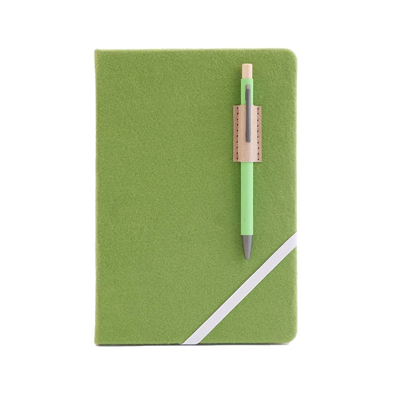 TNB738-غطاء دفتر ملاحظات من اللباد مع حامل قلم