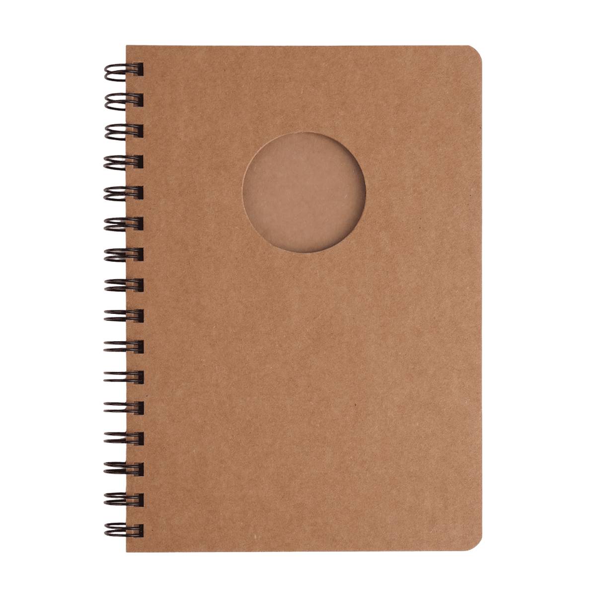 TNB755-Kraft Paper Coil Notebook with Display Pocket & Sticky Notes