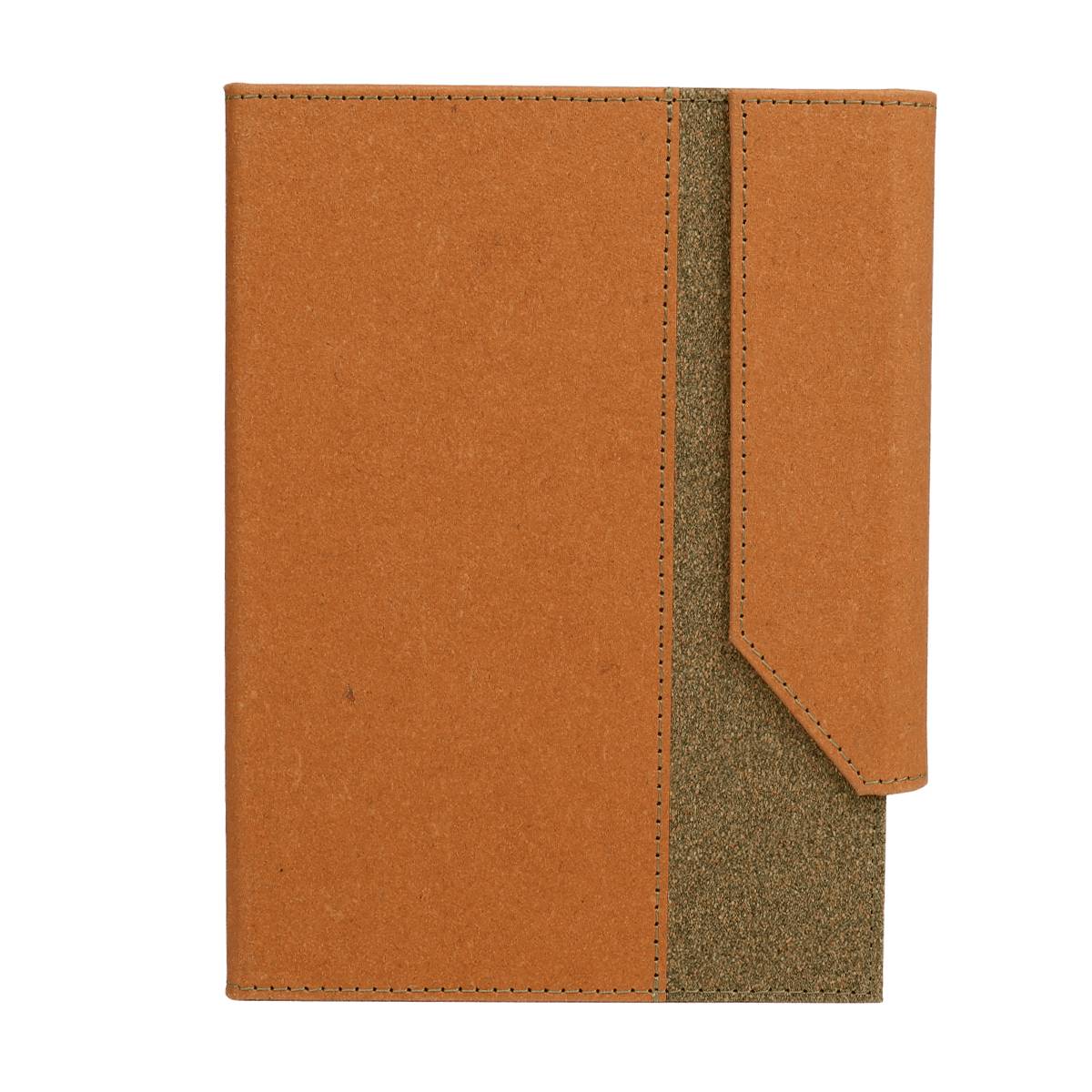 TNB777-Eco A5 Tri-Fold Notebook with Linen & Tea Fiber Cover