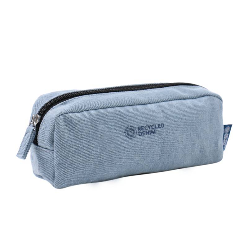 B05-02-(Flocking) Denim Pencil Case